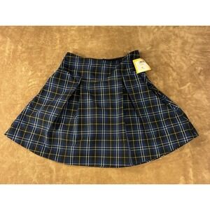 NWT Dennis Uniform Juniors Plaid Uniform Skirt Skort Blue Black 7 Preppy School